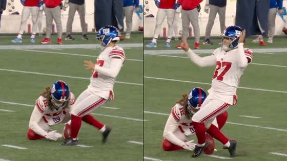 Nothing Sums Up The New York Giants As A Franchise Like Whatever The Fuck This Field Goal Attempt Was By Younghoe Koo