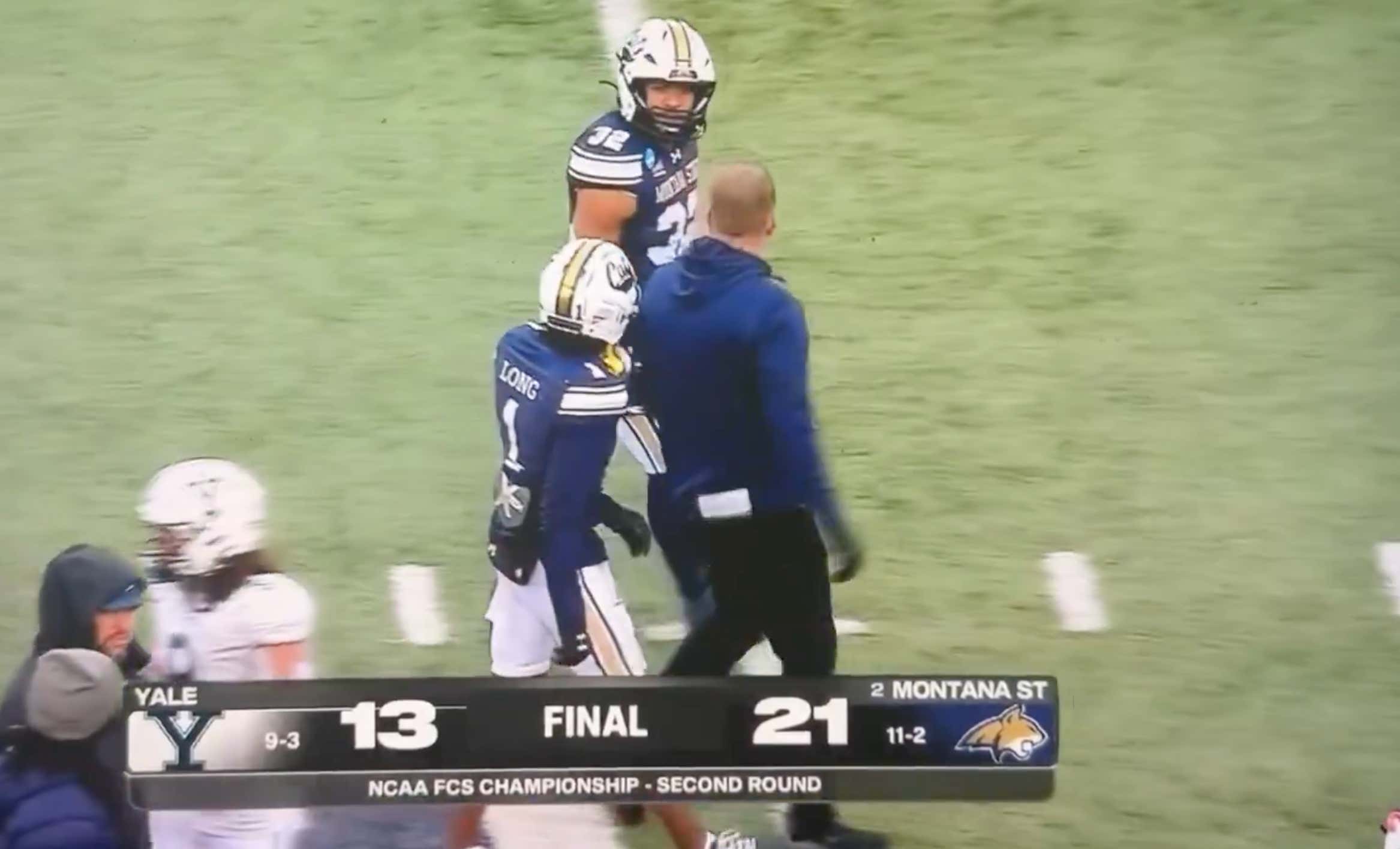 Meanwhile In The FCS, Montana State RB Julius Davis Almost Fought His Head Coach, Teammates, And Yale Players After A Win