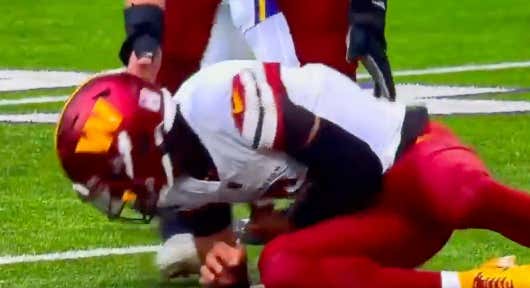 Jayden Daniels Got Absolutely Rocked, Once Again Left The Game, Should Be Shut Down For The Season