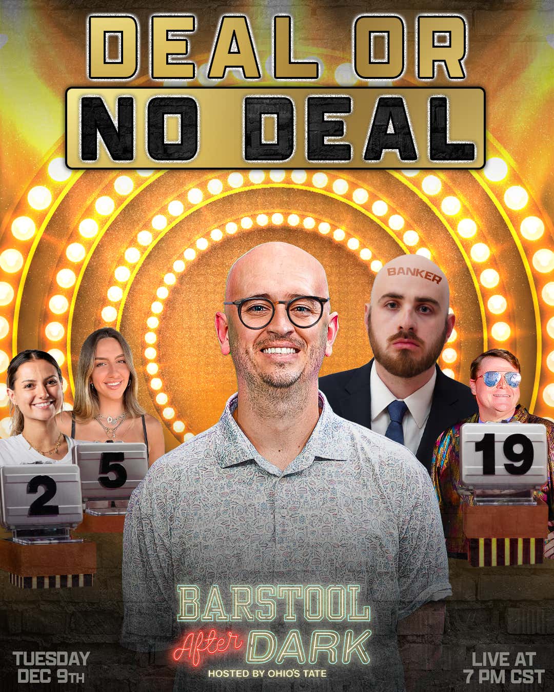 Tonight On Barstool After Dark: We're Playing Deal or No Deal Until Tate Wins A Million Dollars