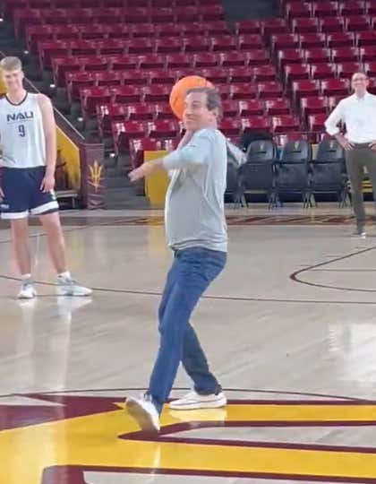 The Entire Internet Is Dragging Mad Dog Russo For This Basketball Shot And I'm Not Going To Stand For It