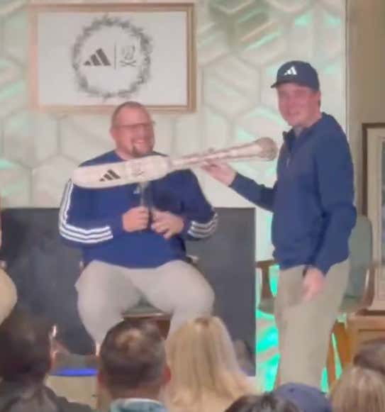 Adidas Giving Frankie Borelli A Giant Butterknife As A Christmas Present Is Awesome