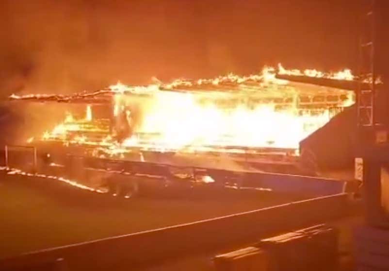 Finnish Second League Team FC Haka Fans Allegedly Set Their Stadium On Fire After They Were Relegated