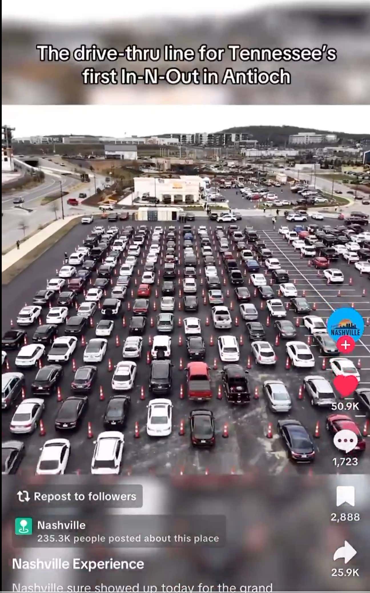 In-N-Out Burger Opened Their First Location East Of Texas This Weekend In Tennessee And The Lines Were So Ridiculously Long You Can't Help But Laugh