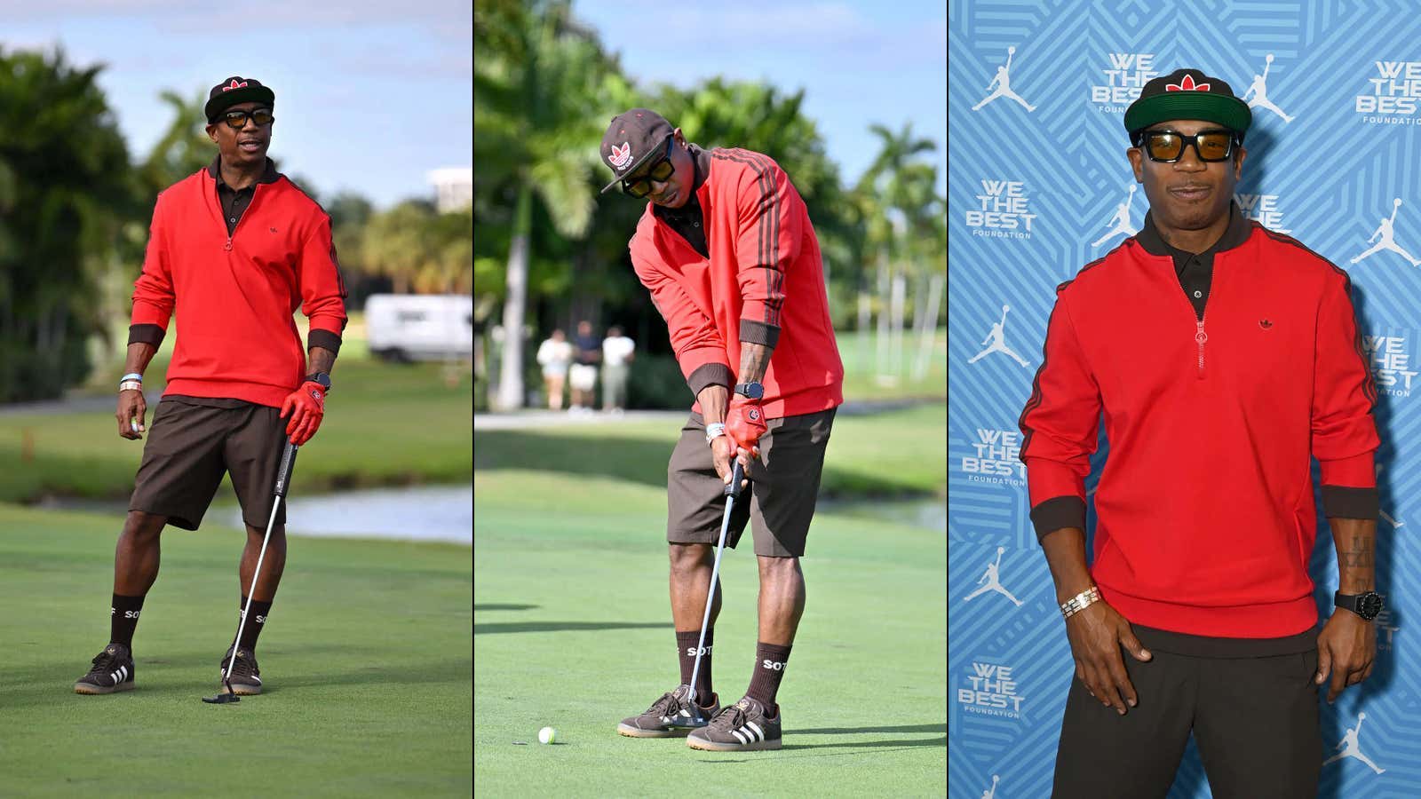 HEAD ON A SWIVEL - Ja Rule Blasts His Drive Directly Into The Crowd Surrounding The Tee Box, Delivers A Perfect Reaction