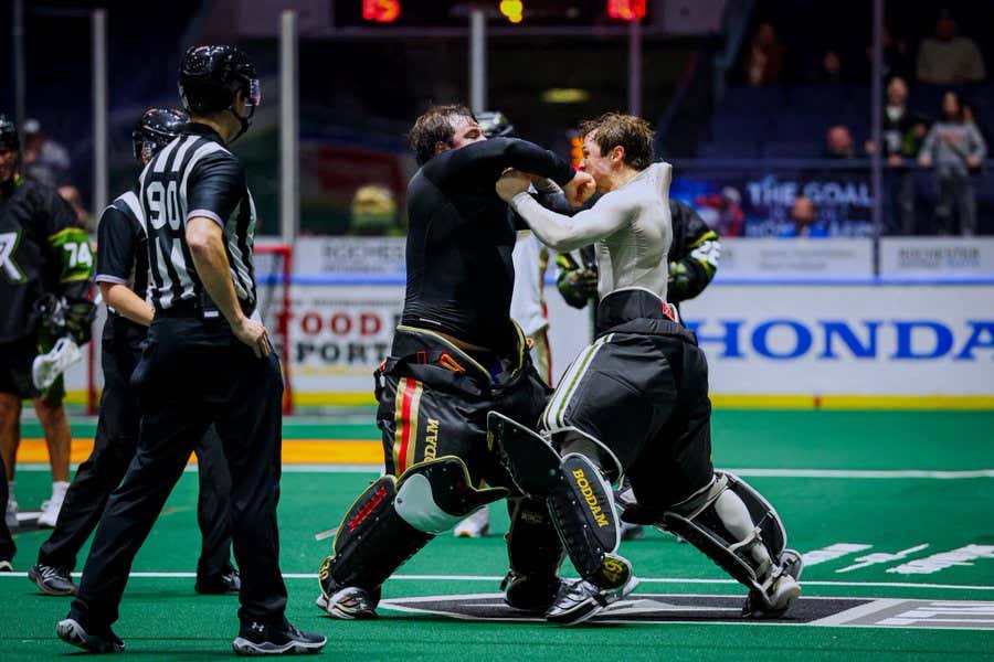 Hell Yeah: Nothing Rocks Harder Than A Couple of Lacrosse Goalies Taking Off Their Pads And Throwing Down In The Middle Of The Barn