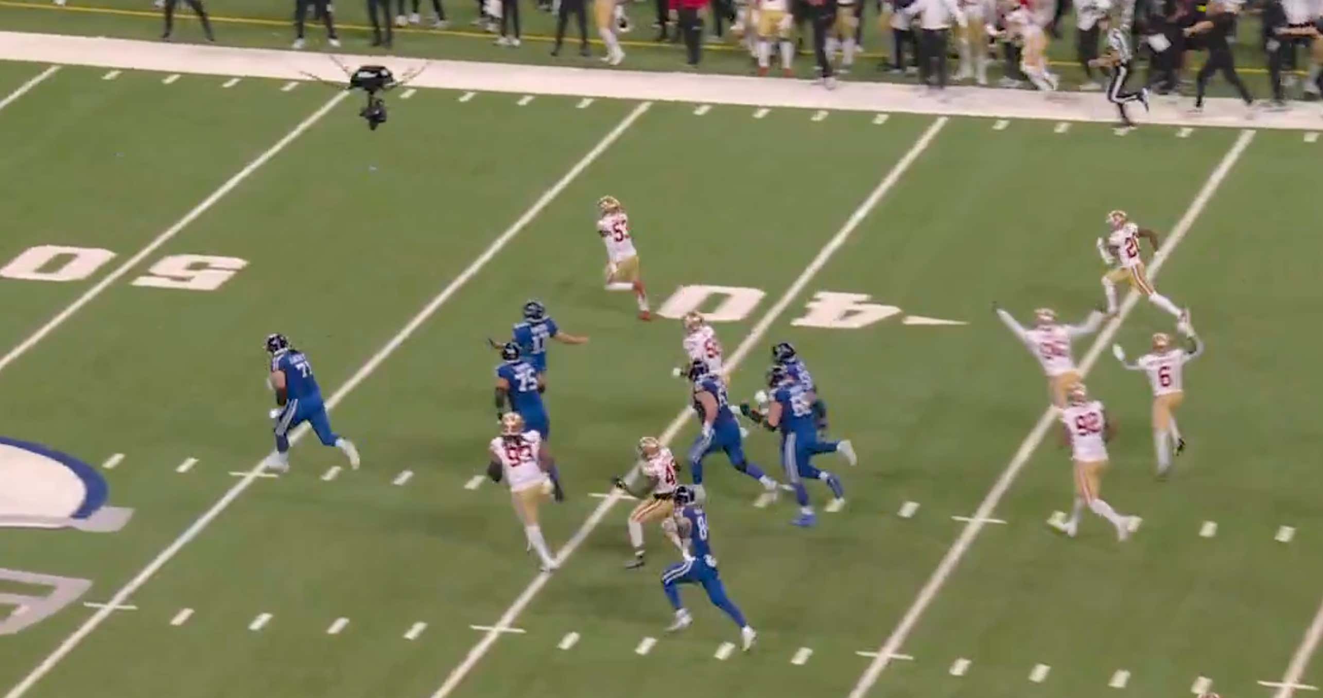 On The Alternate MNF Broadcast Last Night Luke Kuechly Knew Exactly Where Philip Rivers Was Going With The Ball Before The Niners Pick Six