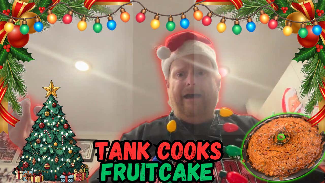 Tank Cooks Christmas Fruit Cake