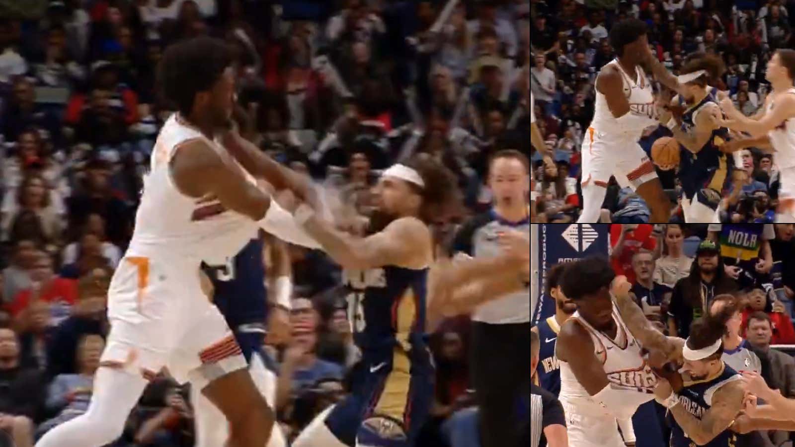 Jose Alvarado And Mark Williams Actually Came To Blows In The First True Fight Of The NBA Season