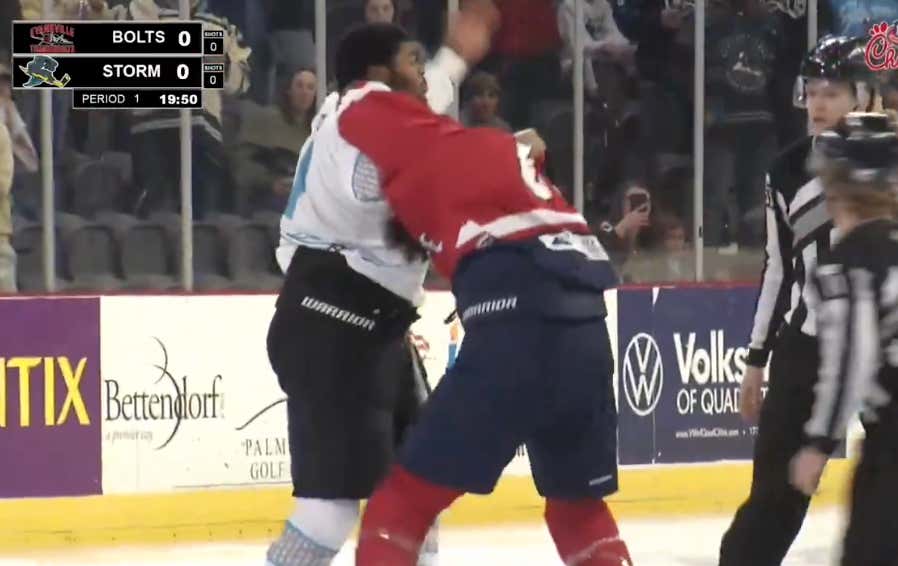 Pumping Up The Crowd Mid-Fight Is Precisely What Senior Whaleshit Hockey Is All About
