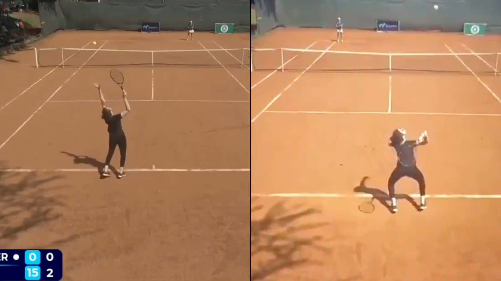 A Woman Seemingly Playing Tennis For The Very First Time In Her Life Found Her Way Into a Low Level Professional Tournament Without Knowing The Rules And The Footage Is Absolutely Stunning