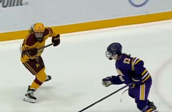 If You Didn't Watch Minnesota Women's Hockey This Weekend, Then You Missed The Nastiest Assist Ever
