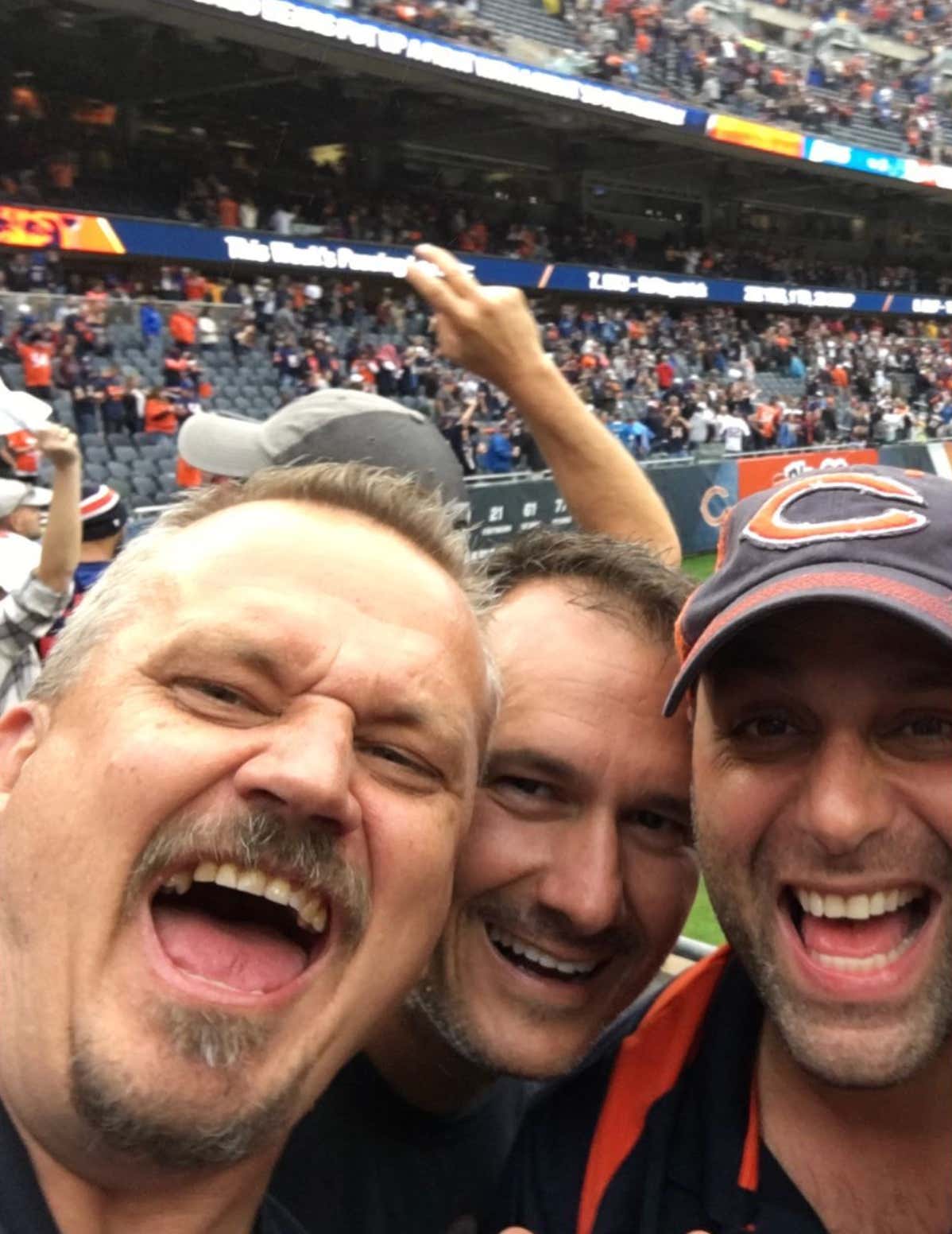 On A Scale From 1-10, How Insane Is This Guy Who Is Flying 19 Hours From Australia Just To Watch The Bears Take On The Rams In Single Digit Temps Then Get Back On A Plane And Fly Home?