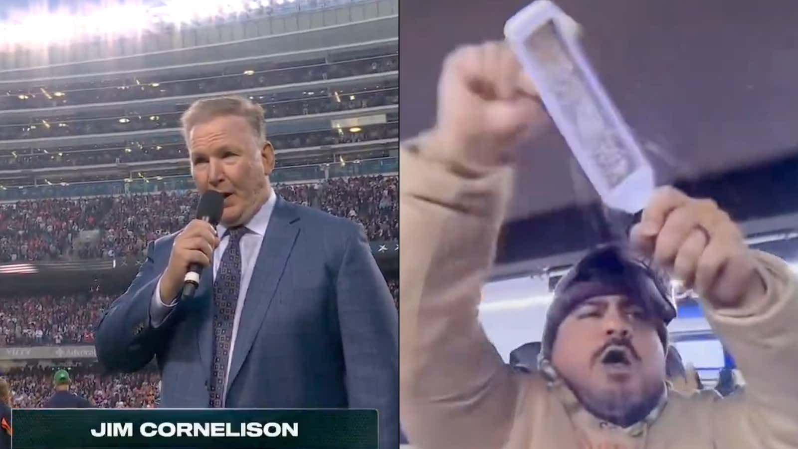 The Chicago Bears Are Bringing In The Big Guns For Sunday's Divisional Playoff Matchup, Jim Cornelison To Sing The National Anthem, And "Cheese Grater Guy" For Positive Vibes