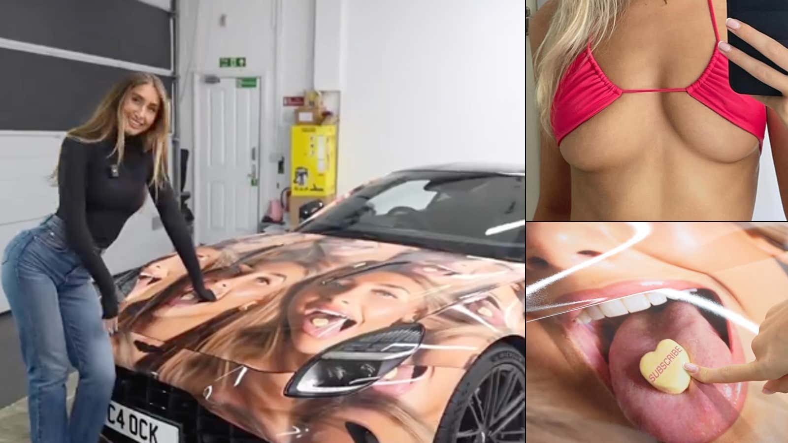 WATCH: Lily Phillips Breaks Down Her Orgy Beef With Bonnie Blue And Shows Off Her New Aston Martin Wrapped With 200 Pictures Of Her Face