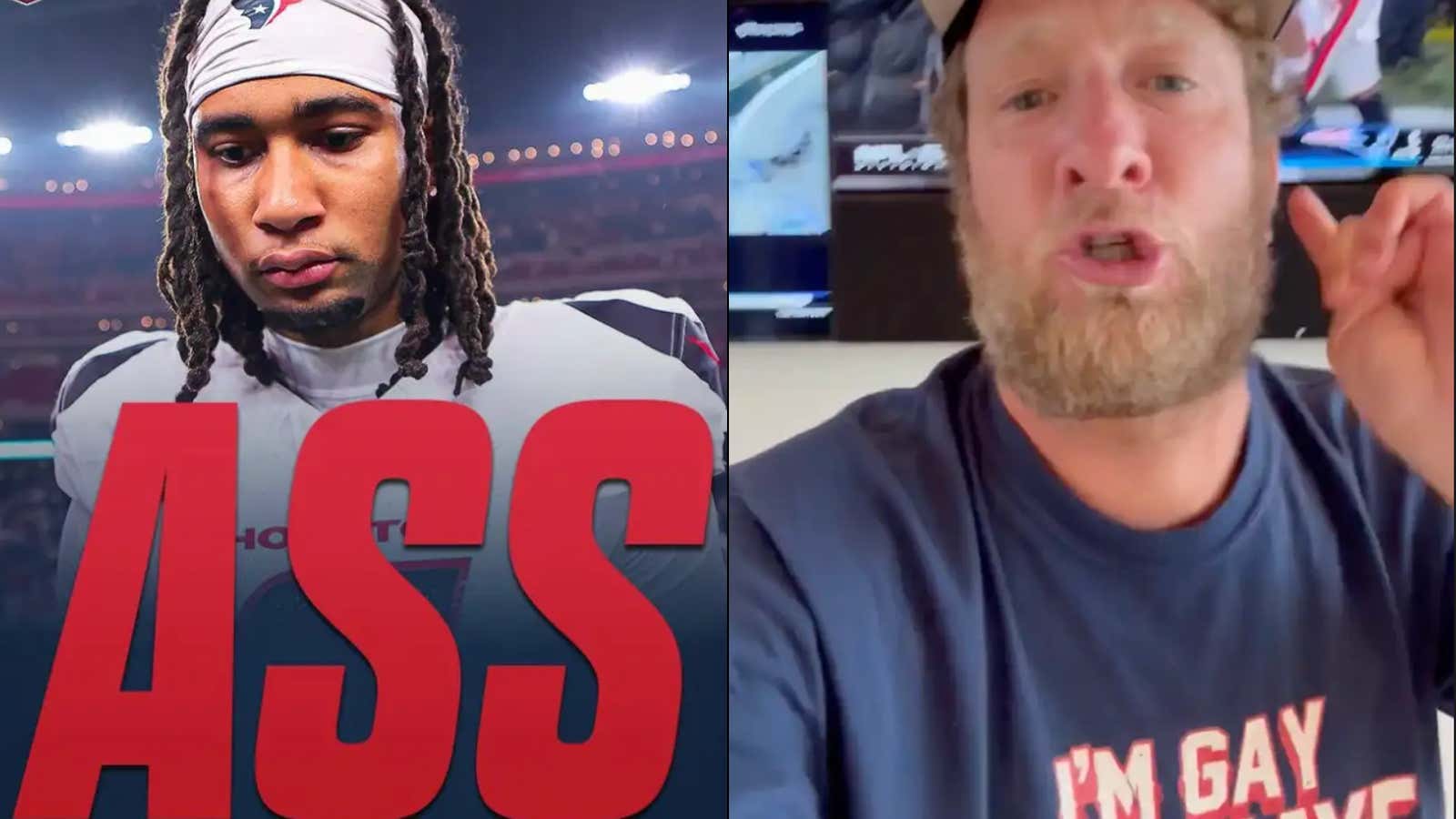 CJ Stroud FULLY Pooped His Pants With (4) Interceptions In The 1st Half While Kayshon Boutte Made The Wildest One Handed Diving TD Catch Possible. Now It's Onto Denver For The Patriots & Dave Portnoy