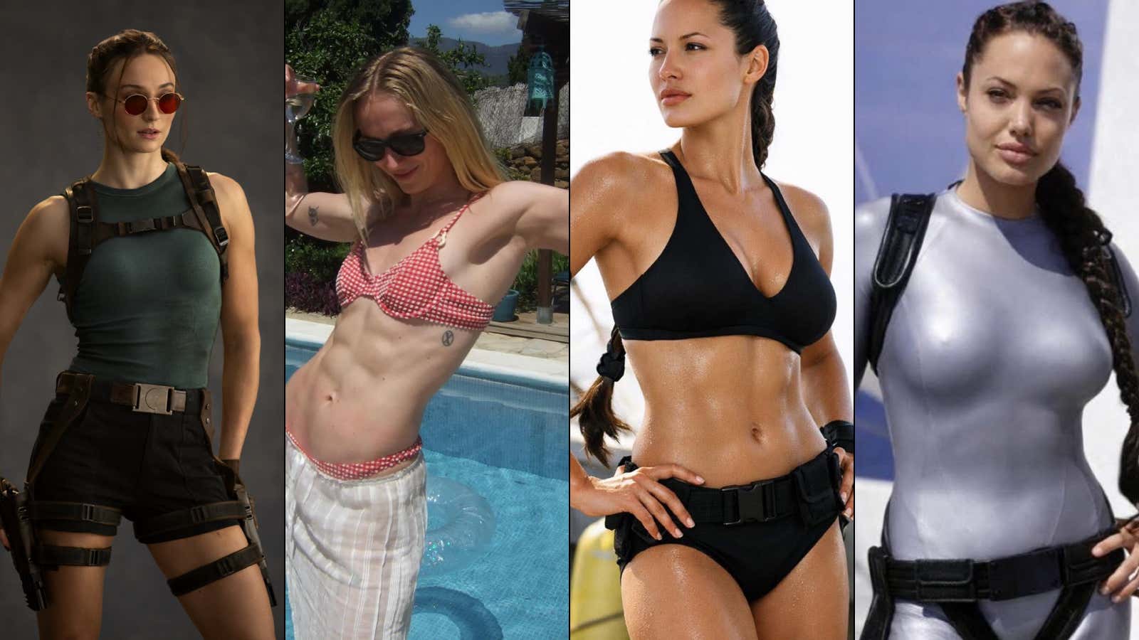 Sophie Turner's Lara Croft Got Called Out By The Angry Nerds At GameStop, So Let's Compare This New Version To The Glory Days Of Angelina Jolie