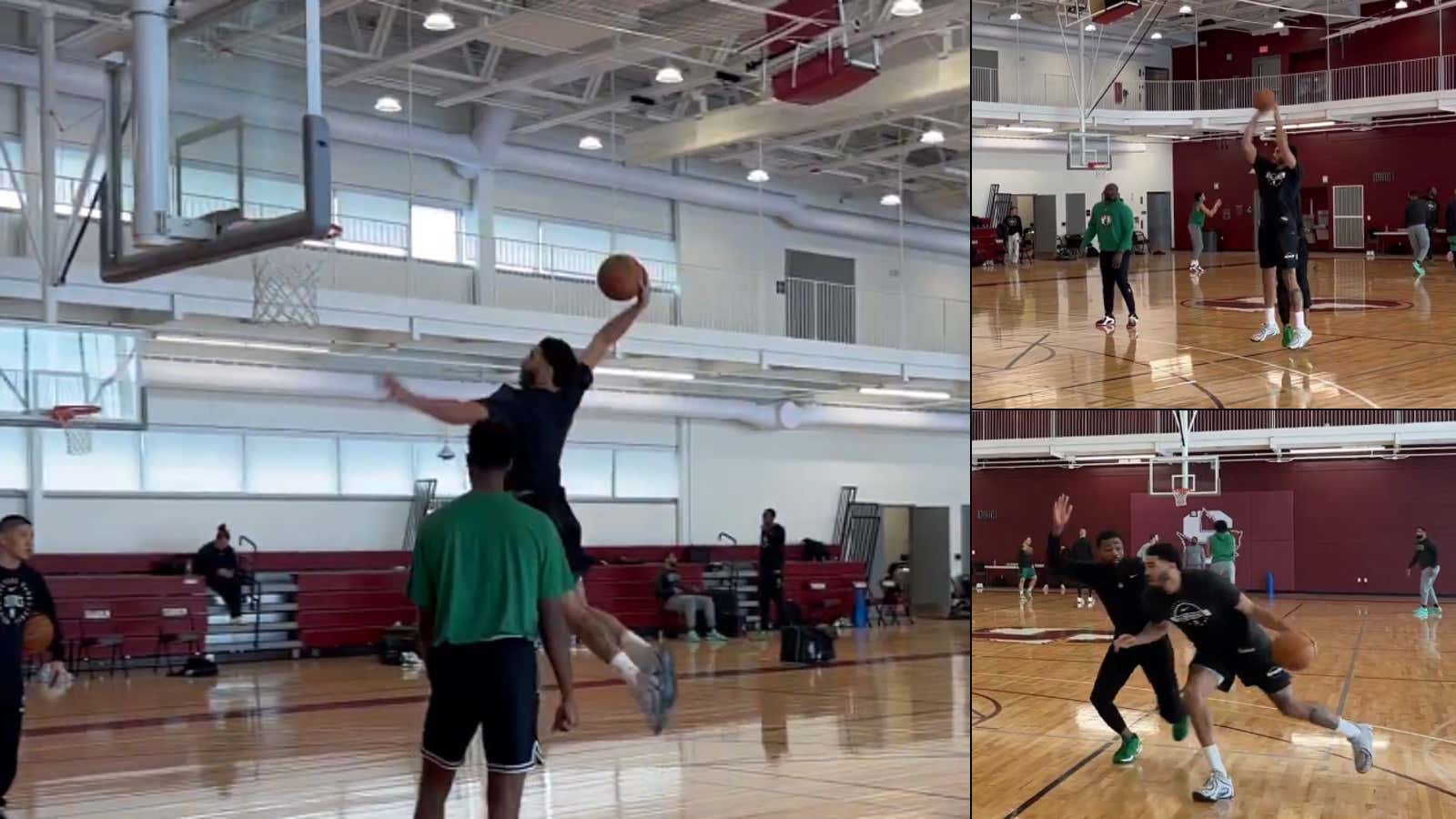 Jayson Tatum Is Now Dunking With Ease And Continues To Look Like A Player Destined To Return This Season