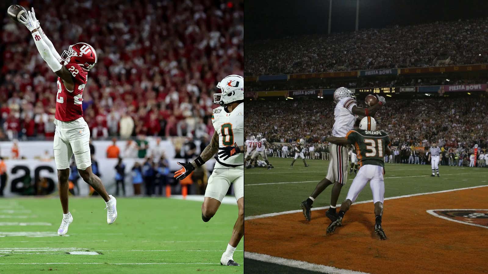 Indiana's Game-Winning Interception Came From Jamari Sharpe, the Nephew of Glenn Sharpe, Whose Controversial Pass Interference Penalty Lost Miami Its Last National Championship Game