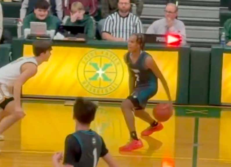 Rajon Rondo's Son Pierre Is A 13 Year Old 8th Grader DOMINATING Against High School Varsity Players And Plays Exactly Like His Dad On The Court