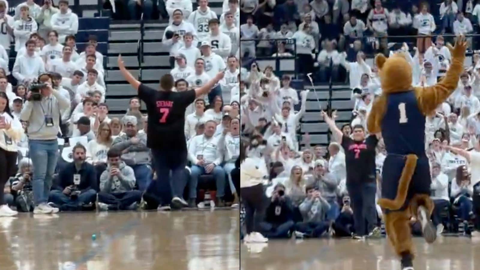 Definition Of Clutch: This Penn State Fan Drilled A 94-Foot Putt, Hit The Steph Curry Turnaround Celebration The Moment He Got The Ball Rolling