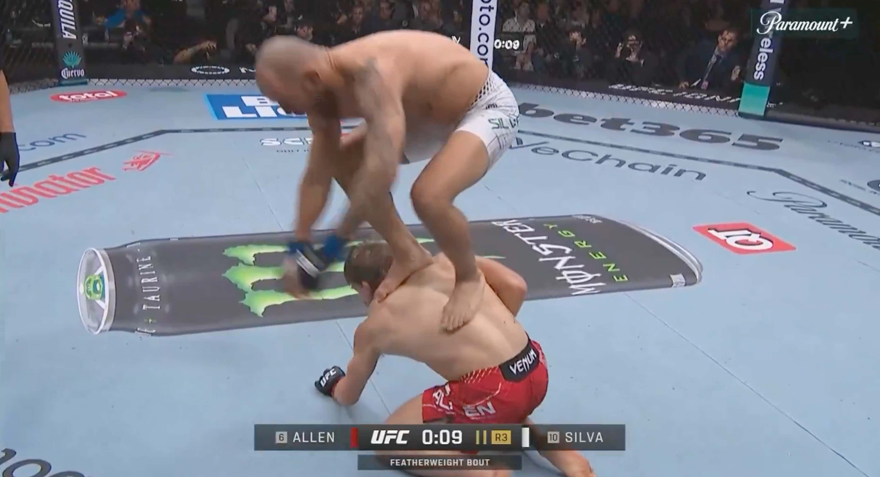 Jean Silva Just Used Arnold Allen's Back Like A Skateboard In A Fight He Labeled "The Battle Of Autism"