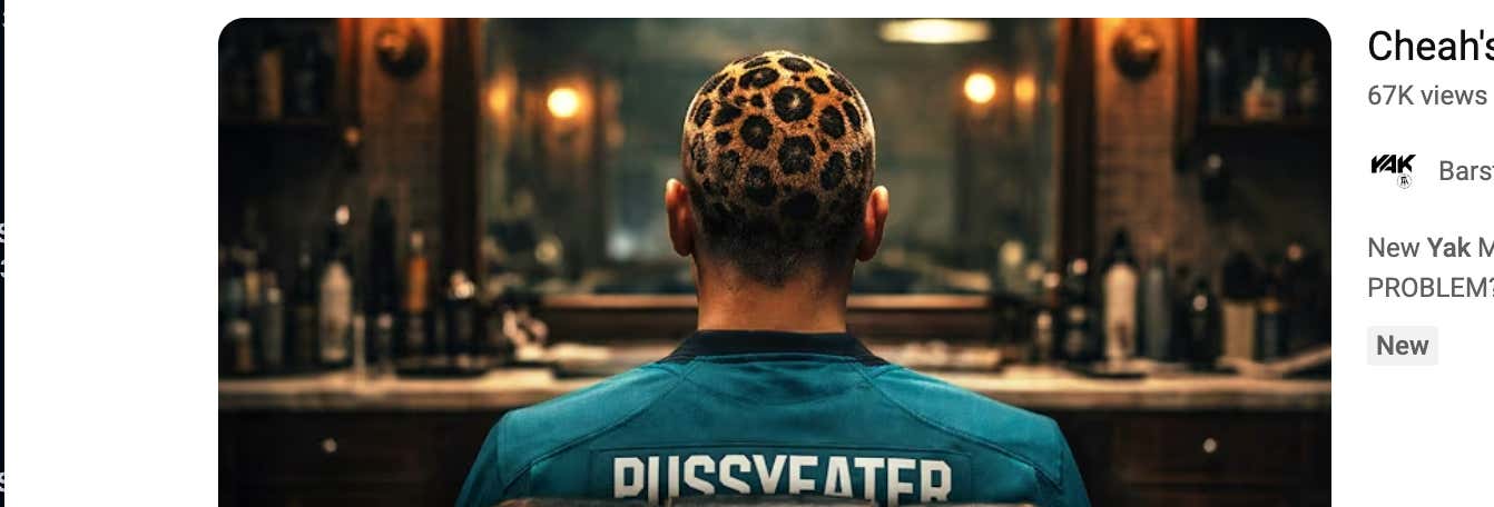 Because Of The Jacksonville Jaguars Success And Being The Man Of My Word That I Am, I Now Have Jaguar Hair For The Week