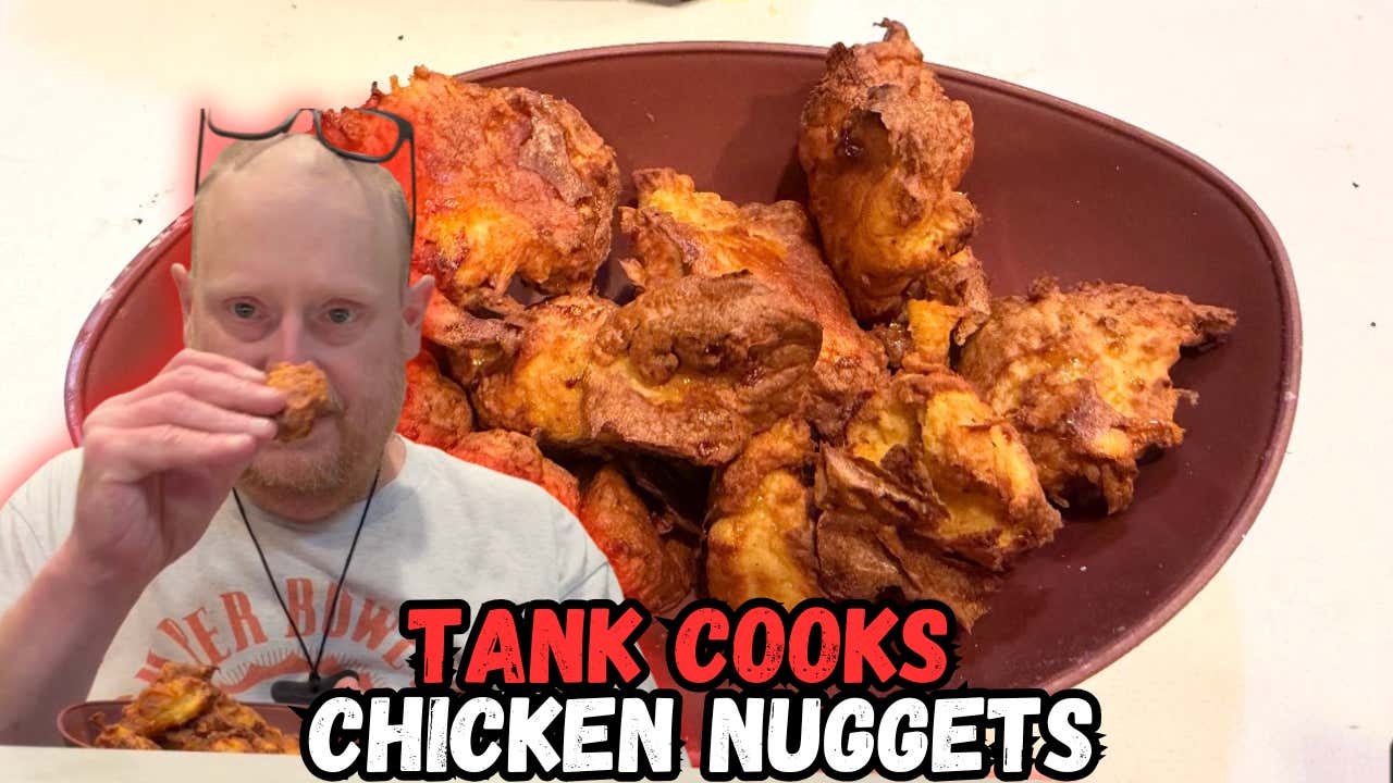 Tank Cooks Quick Air Fryer Chicken Nuggets from scratch.