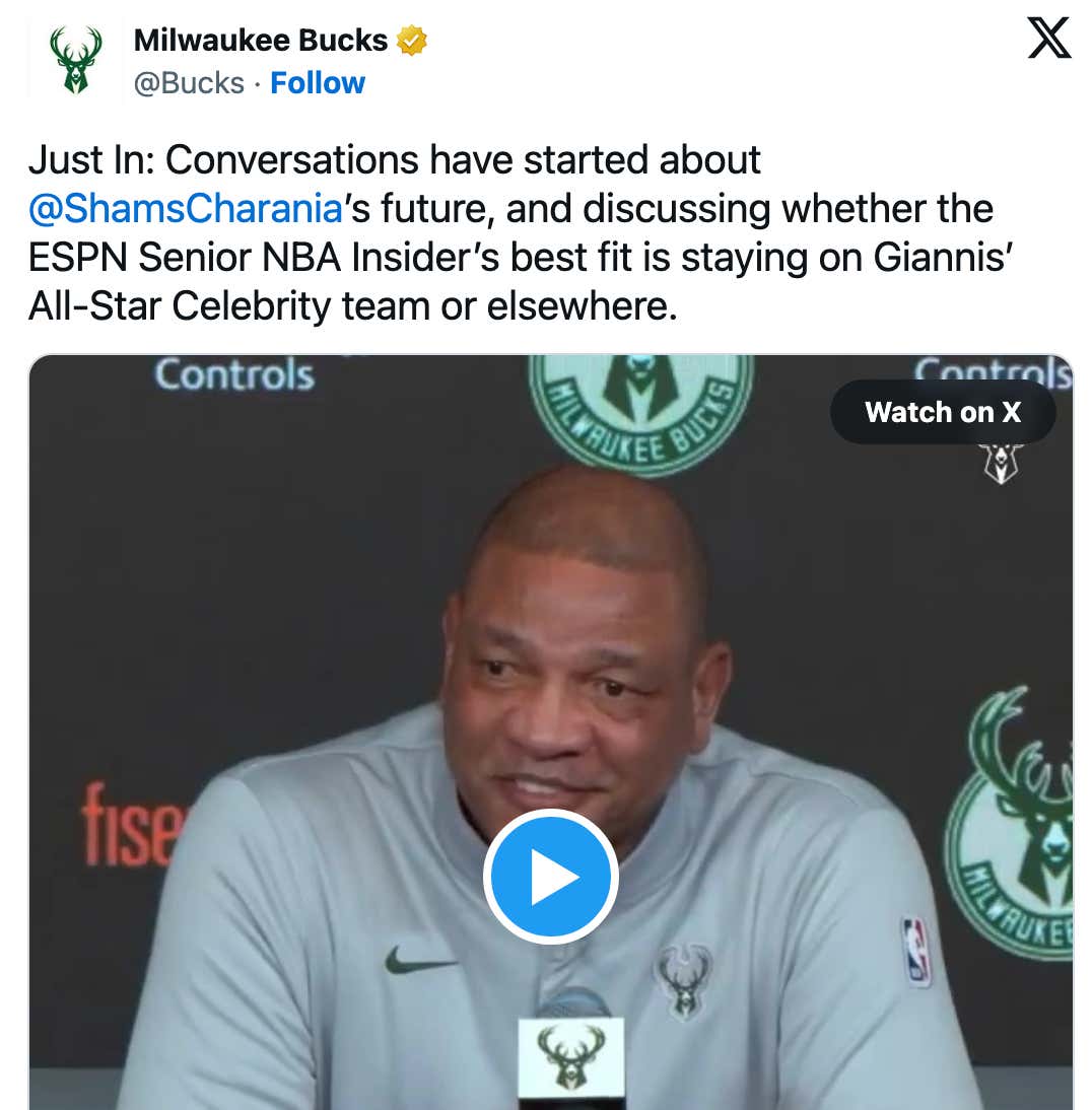 The Milwaukee Bucks Twitter Account Taking A Direct Shot At Shams Is Both Extremely Petty And Completely Fair Game