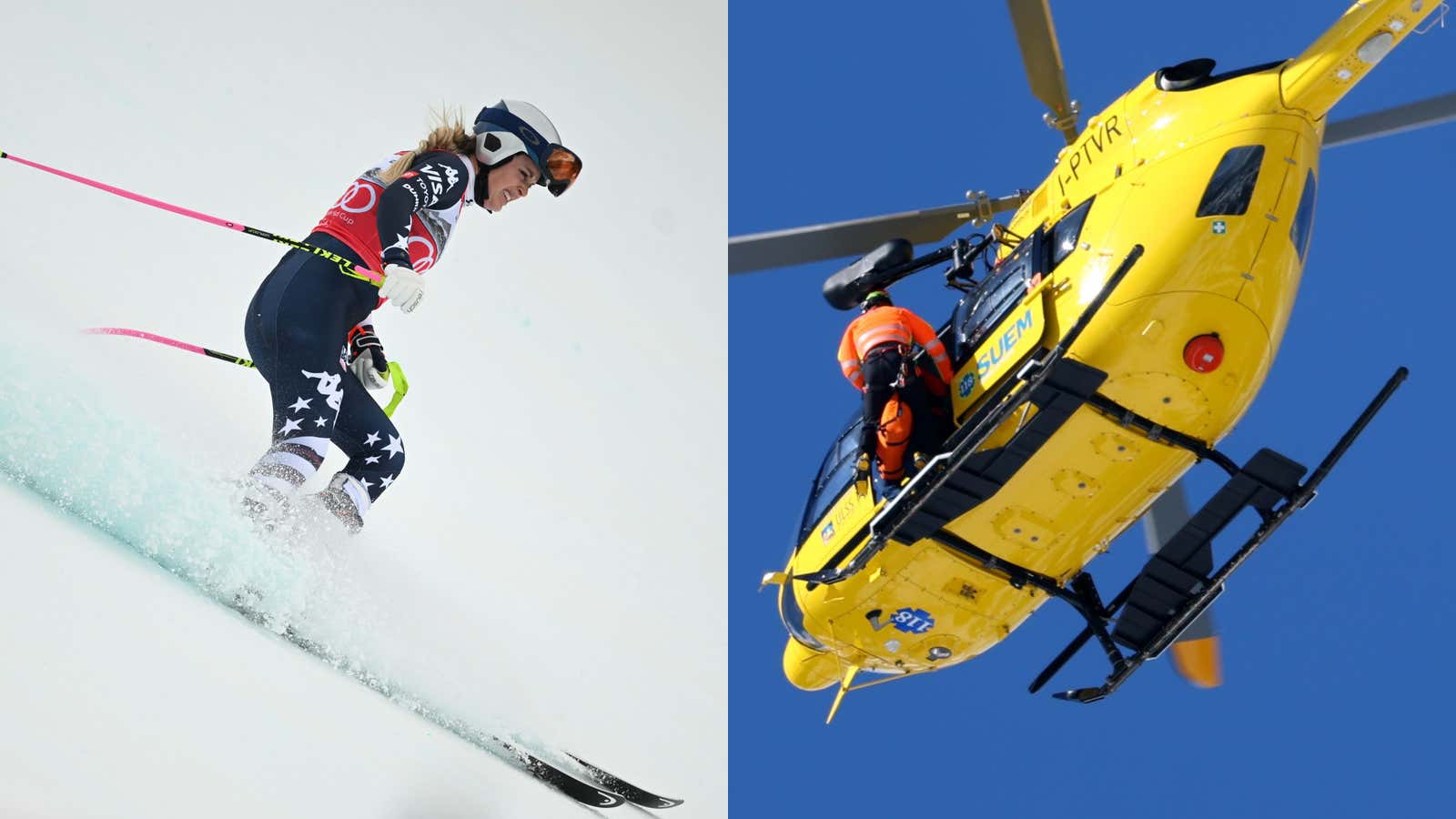 On a Torn ACL, Lindsey Vonn Crashed and Was Airlifted Off The Mountain By a Helicopter in Her Olympic Women's Downhill Run