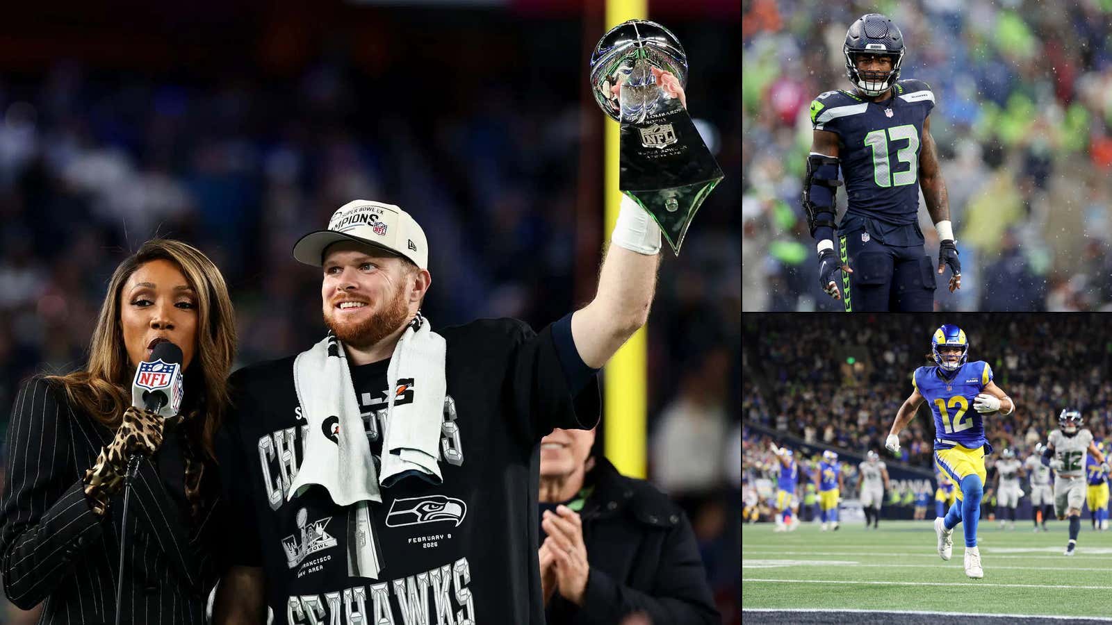 Ernest Jones Took A Break From Celebrating The Super Bowl Win To Stuff Puka Nacua In A Locker After He Was Laughing At Sam Darnold