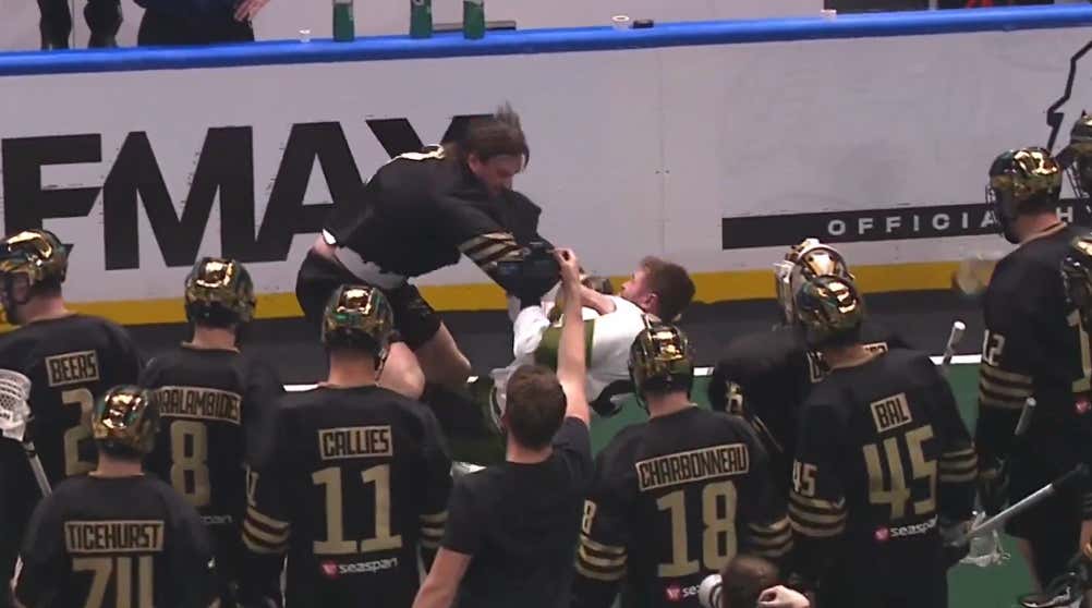 Nothing Sets The Tone Quite Like A Fight Breaking Out During Warmups Of An NLL Game
