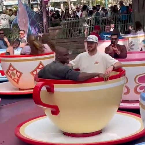 Making Sam Darnold And Kenneth Walker Ride The Teacups At Disneyland After The Super Bowl Is A Cruel Punishment That We Need To Stop Doing