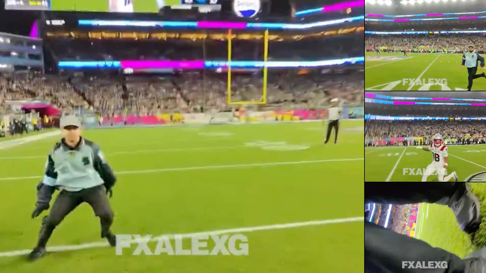 WATCH: Wild POV Angle From The Super Bowl Streaker Shows Just How Close He Was To Getting Faded Into Bolivian By Patriots WR Kyle Williams