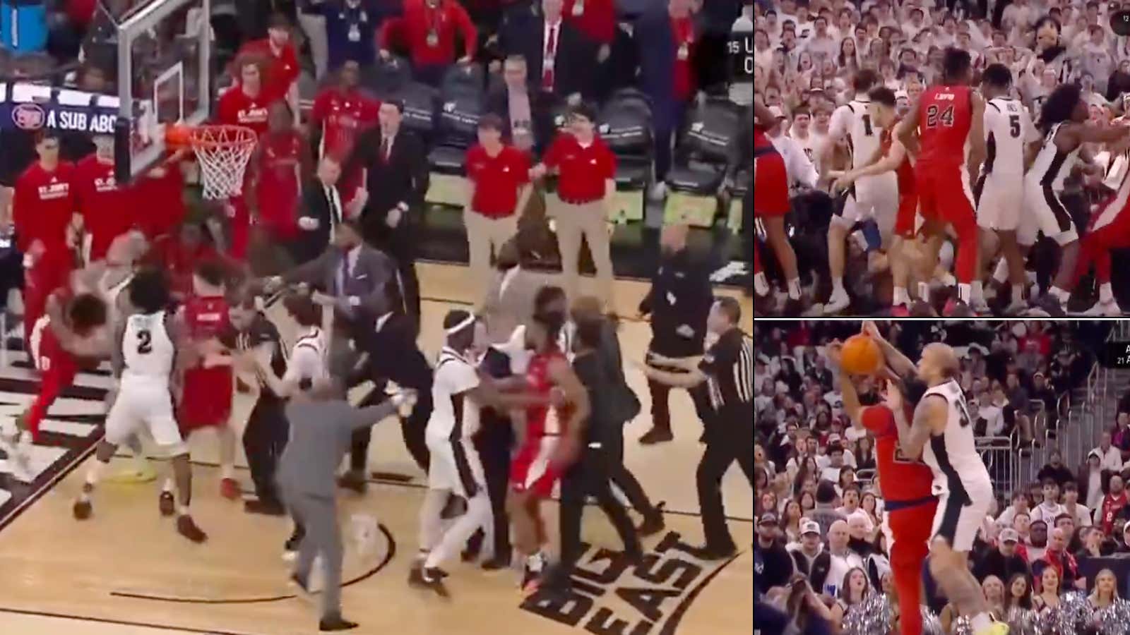 FIGHT NIGHT: We Got A Dirty Foul, Punches Thrown, Six Ejections And A Police Presence On The Floor All During The St. John's/Providence Brawl