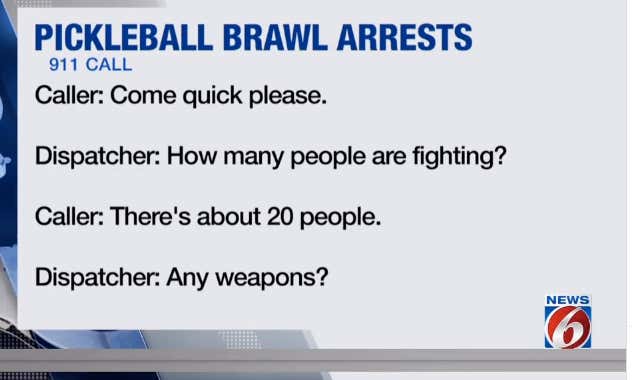 Picklebrawl: A Heated Match Of Pickleball Turned Into A 20-Person Melee In Florida