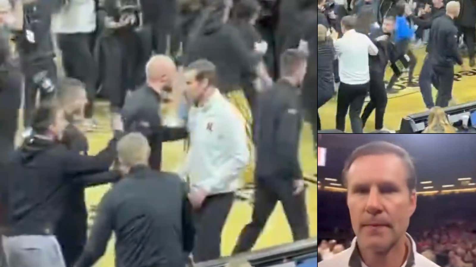 Fair Play: We Got Video Of Fred Hoiberg Slapping A Phone Out An Iowa Fan's Hand Who Shoved It In Hoiberg's Face During A Court Storm