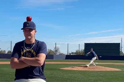 The Brewers Have Broken People's Brains With This Video Of The Miz Throwing A HEATER Right At Cooper Pratt's Head