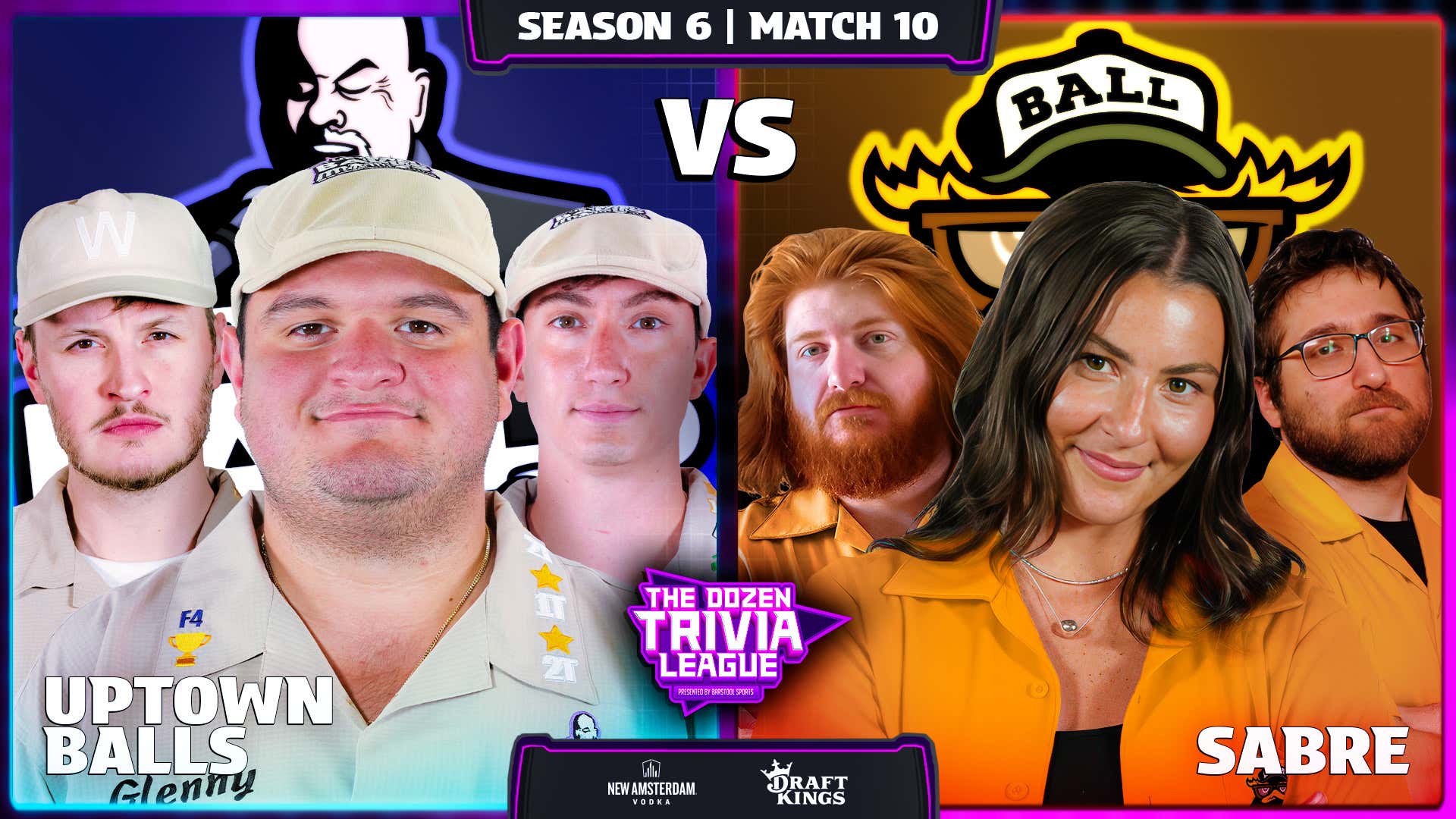 Uptown Balls vs. Sabre | Season 6, Match 10 - The Dozen Trivia League