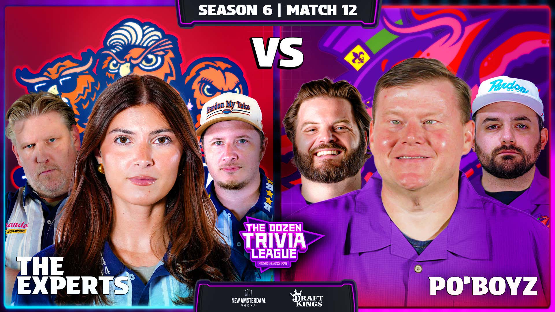 The Experts (Fran, Brandon, PFT) vs. Po'Boyz | Season 6, Match 12 - The Dozen Trivia League