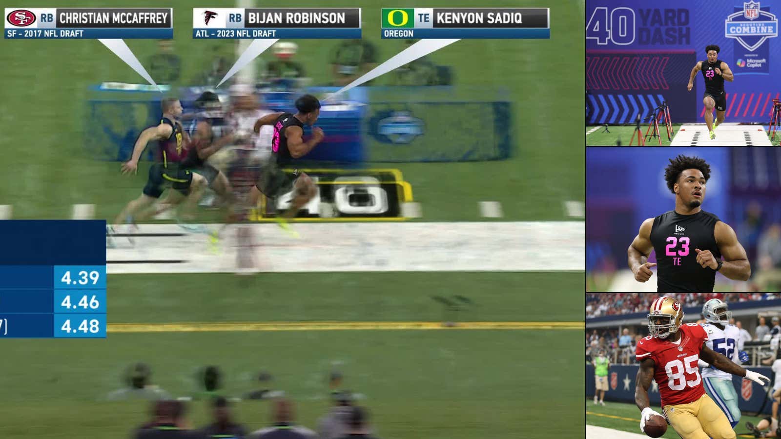 WATCH: Kenyon Sadiq Runs FASTEST 40-Yard Dash For A TE Since 2006 And Sonny Styles Also Set NFL Combine Records Looking Like Calvin Johnson At Linebacker