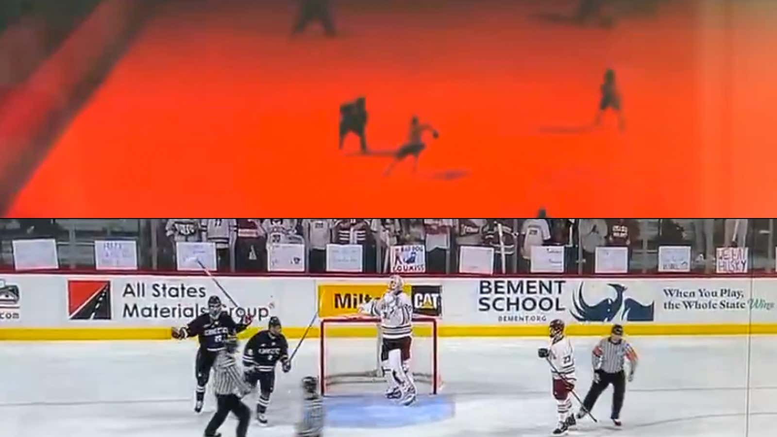 UMass Hockey Comes Up With Perfect Strategy For 3v3 Overtime -- Just Turn Off The Lights If Your Opponent Is About To Score