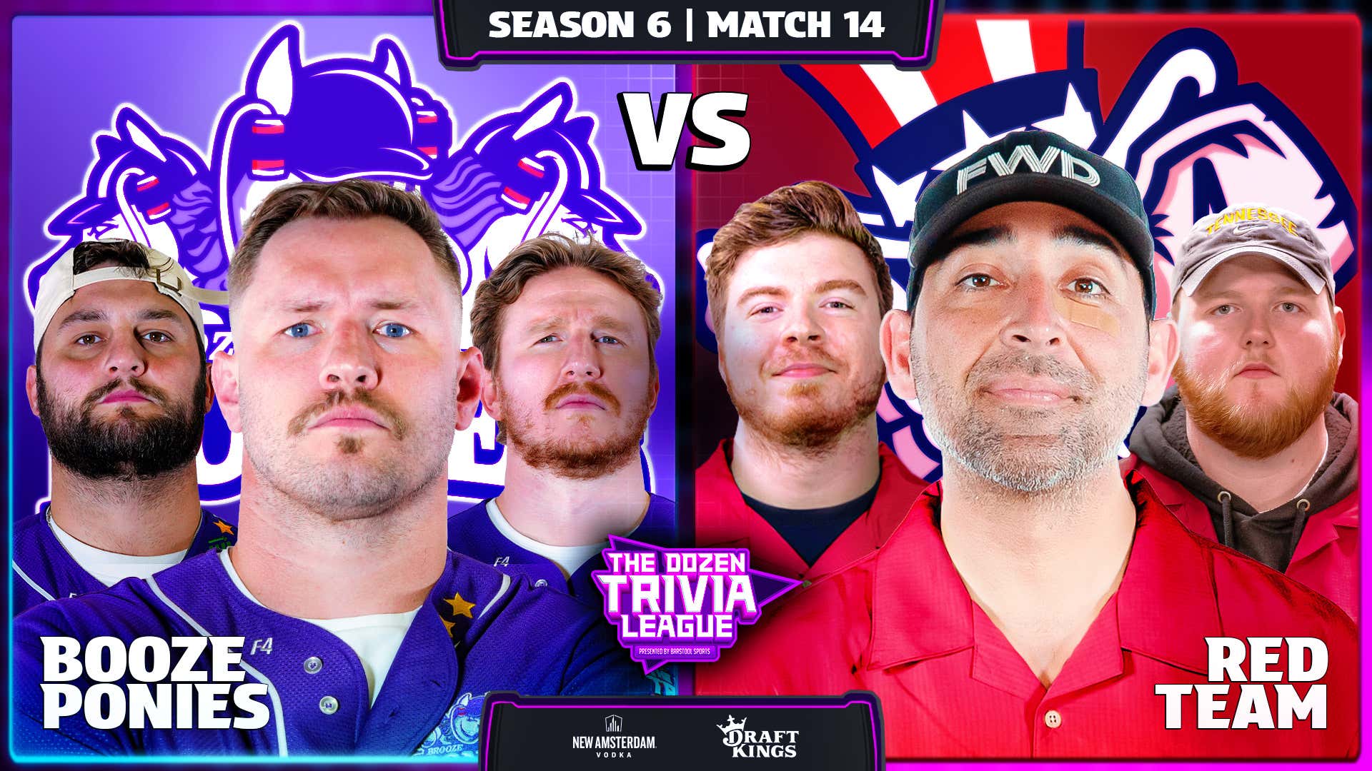 Booze Ponies vs. Red Team | Season 6, Match 14 - The Dozen Trivia League