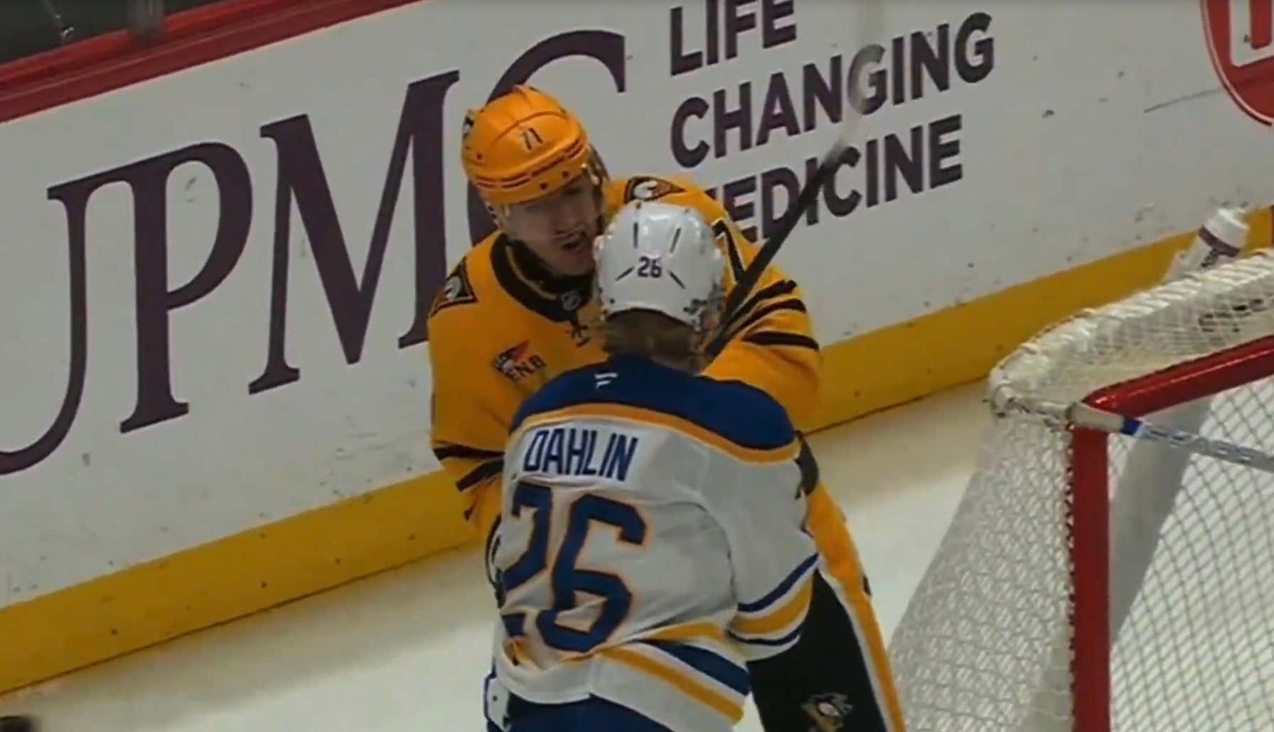 Evgeni Malkin Thrown Out of Game After Two-Piece Slashing Rashmus Dahlin in The Neck (Who Was Kinda Asking For It)