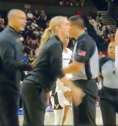 The Most Electric Game Of The Night Is The SEC Women's Quarterfinal With The Vandy Coach Telling A Ref "You Suck Ass" And The Ole Miss Coach Giving A Player Whiplash Checking Them Into A Game