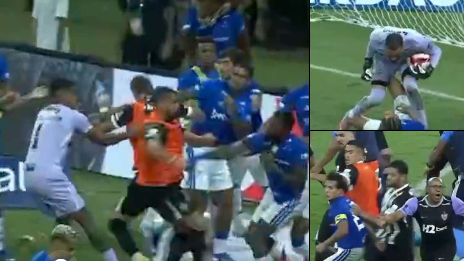 FIGHT NIGHT - Brazilian Soccer Teams Start Beating The Shit Out Of Each Other With Haymakers, Knees To The Head And 23 Red Cards