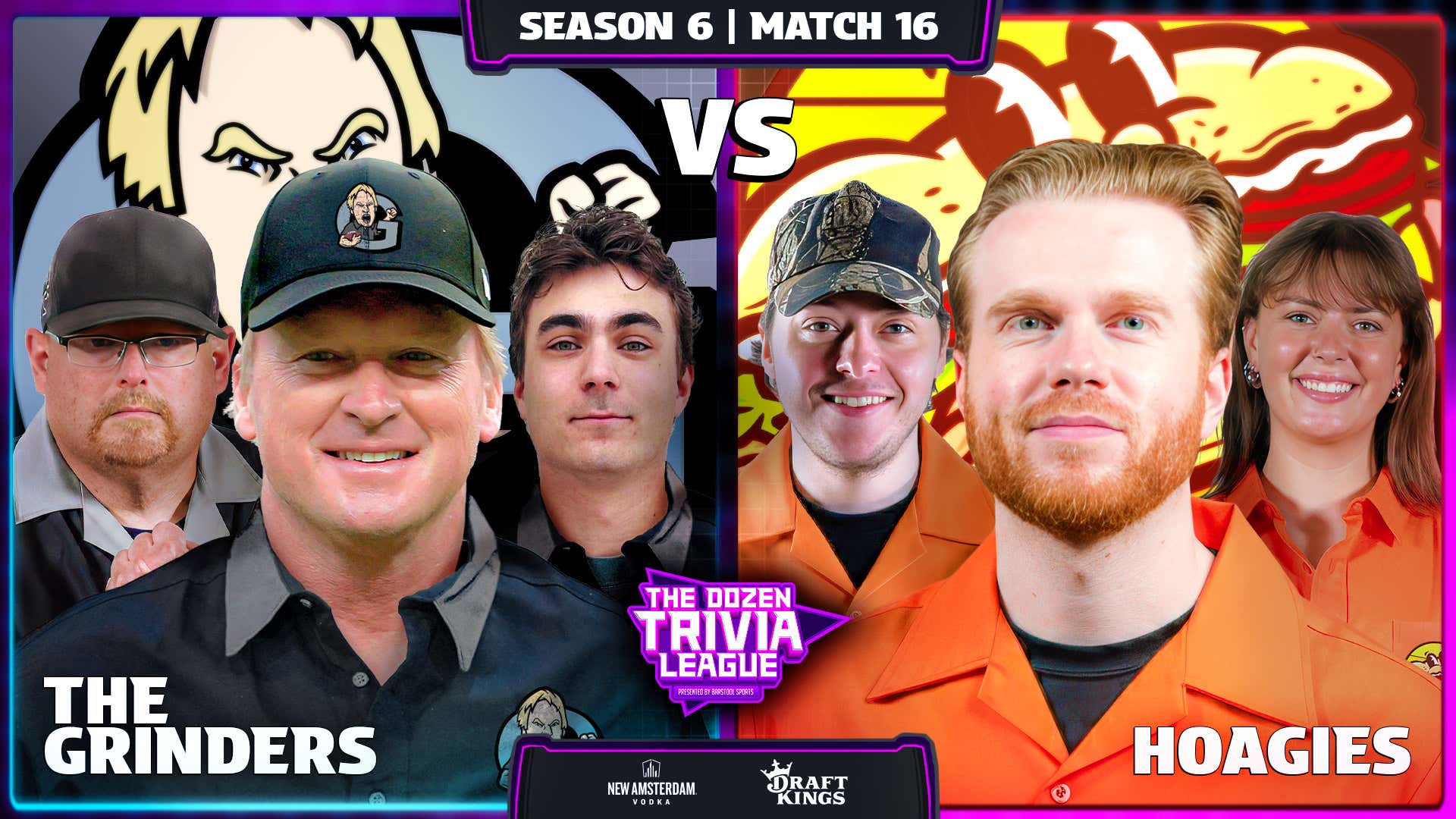 Jon Gruden & Grinders vs. Hoagies | Season 6, Match 16 - The Dozen Trivia League