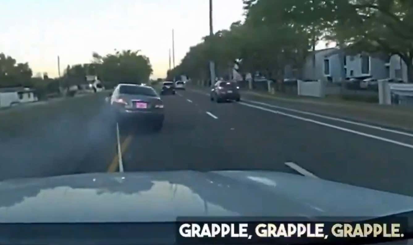 "Grapple! Grapple! Grapple!" – Florida Police Chase Ends With Cops Successfully Deploying a "Grappler", Maybe We Should Give Cops More Superhero Gadgets