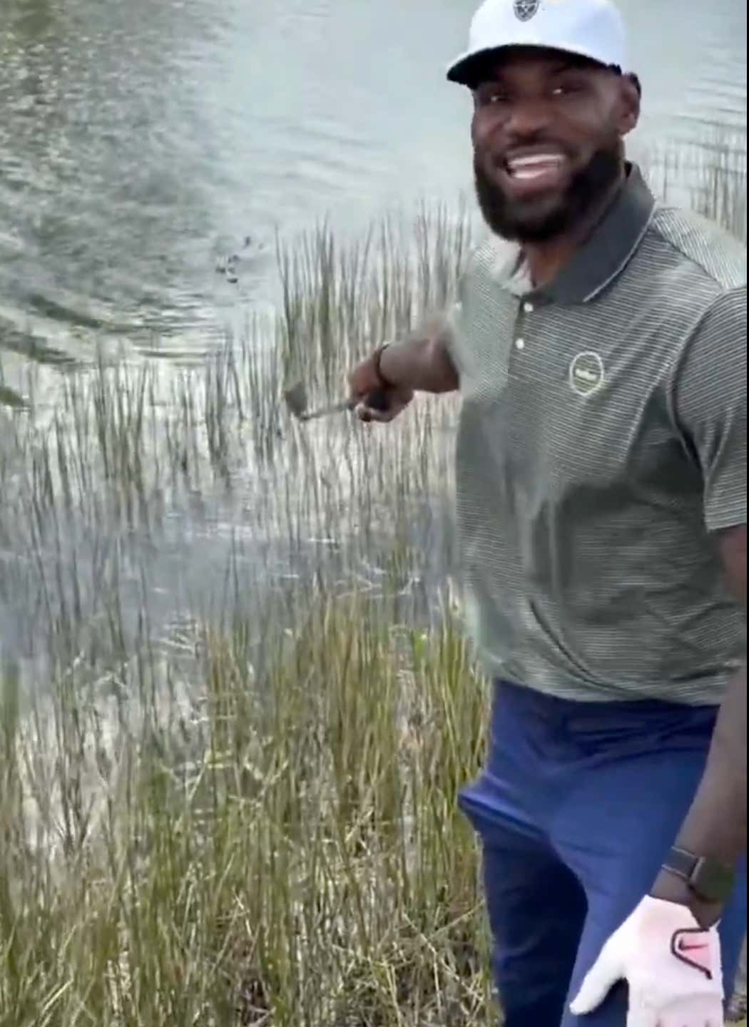 LeGator: LeBron Was Trying To Retrieve His Golf Ball When An Alligator Tried To Sneak Up On Him