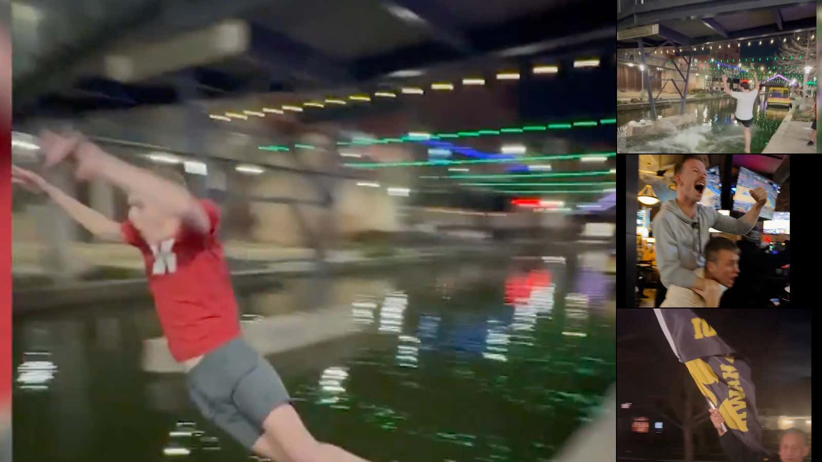 This Montage Of Iowa And Nebraska Fans Jumping Into Canals, Losing Their Minds Over Game-Winners Is Why The NCAA Tournament Is The Best Event In Sports